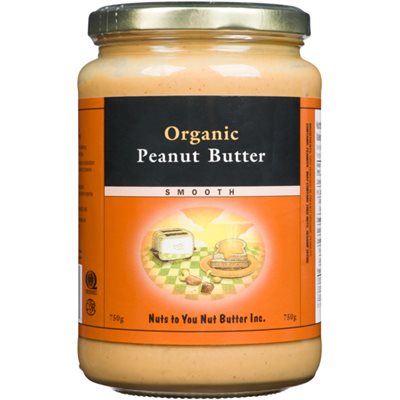 Nuts to You Nut Butter Smooth Organic Peanut Butter 750 g 