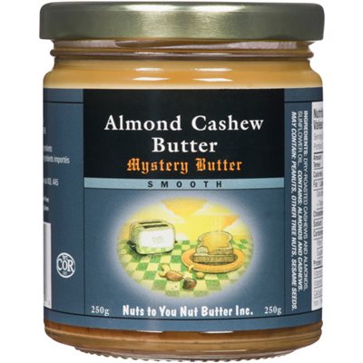 Nuts to You Nut Butter Beurre d'Amandes et Cajou Beurre Mystére Crémeux 250 g Nuts to You Nut Butter Beurre d'Amandes et Cajou Beurre Mystére Crémeux 250 g