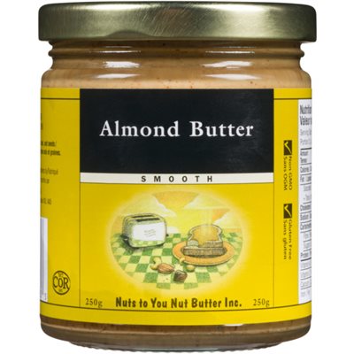 Nuts To You Nut Butter Smooth Almond Butter 250 g 