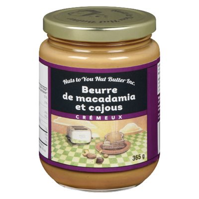 Nuts to You Macadamia Cashew Butter Smooth 365g