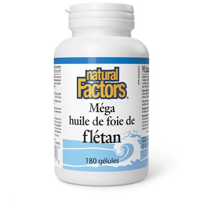 Natural Factors Mega Halibut Liver Oil 180 Softgels