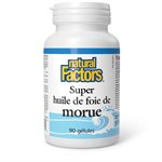 Natural Factors Super huile de foie de morue   90 gélules