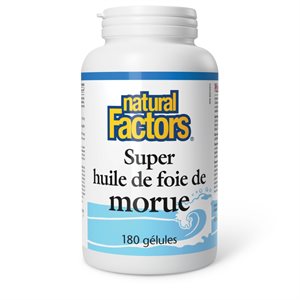 Natural Factors Super huile de foie de morue 180 gélules