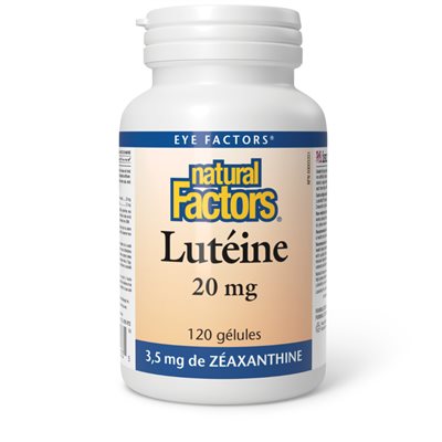 Natural Factors Lutéine avec 3,5 mg de zéaxanthine 20 mg 120 gélules