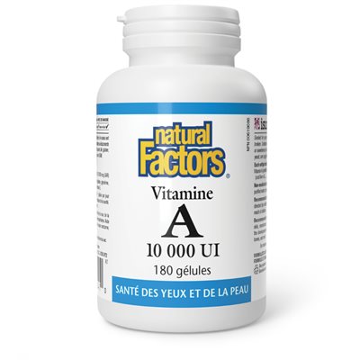 Natural Factors Vitamine A 10 000 UI 180 gélules