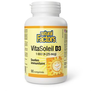 Natural Factors VitaSoleil D3 1 000 UI 90 comprimés