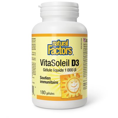 Natural Factors SunVitamin D3 1000 IU 180 Softgels