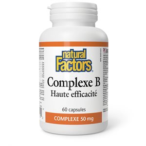 Natural Factors Complexe B Haute efficacité 50 mg 60 capsules