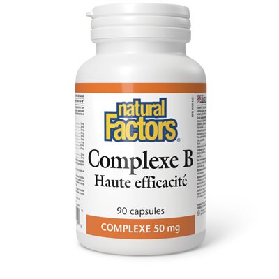 Natural Factors Complexe B Haute efficacité 50 mg 90 capsules