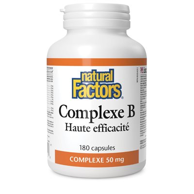 Natural Factors Hi Potency B Complex 50 mg 180 Capsules