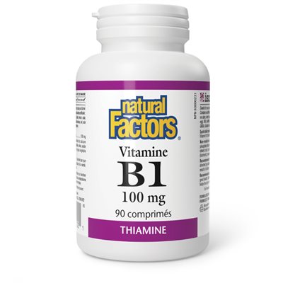 Natural Factors Vitamine B1 100 mg 90 comprimés