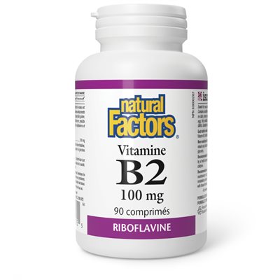 Natural Factors Vitamin B2 100 mg 90 Tablets