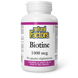 Natural Factors Biotin 1000 mcg 90 Vegetarian Capsules