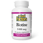 Natural Factors Biotine  5 000 mcg  60 capsules végétariennes