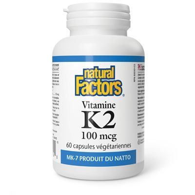 Natural Factors Vitamin K2 100 mcg 60 Vegetarian Capsules