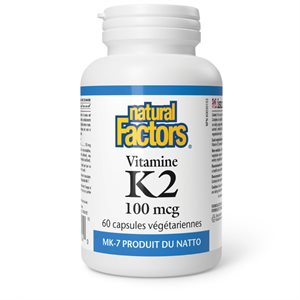 Natural Factors Vitamine K2 100 mcg 60 capsules végétariennes