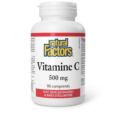 Natural Factors Vitamine C avec bioflavonoïdes & baies d'églantier 500 mg 90 comprimés