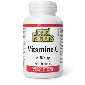 Natural Factors Vitamin C Plus Bioflavonoids & Rosehips 500 mg 90 Tablets