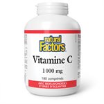 Natural Factors Vitamin C   plus Bioflavonoids & Rosehips   1000 mg  180 Tablets