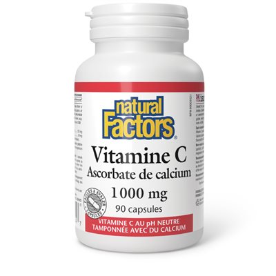 Natural Factors Vitamine C Ascorbate de calcium 1 000 mg 90 capsules