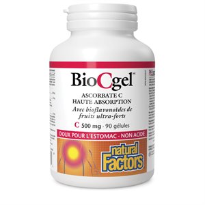 Natural Factors BioCgel Ascorbate C Haute absorption 500 mg 90 gélules