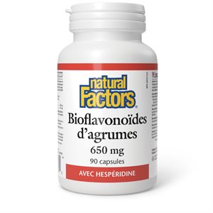 Natural Factors Bioflavonoïdes d'agrumes avec hespéridine 650 mg 90 capsules