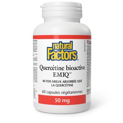 Natural Factors Quercétine bioactive EMIQ 50 mg 60 capsules végétariennes