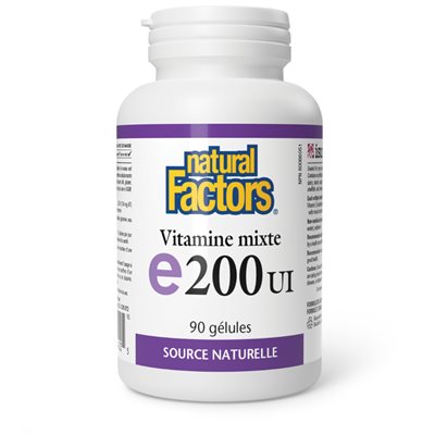 Natural Factors Mixte Vitamine E source naturelle 200 UI 90 gélules