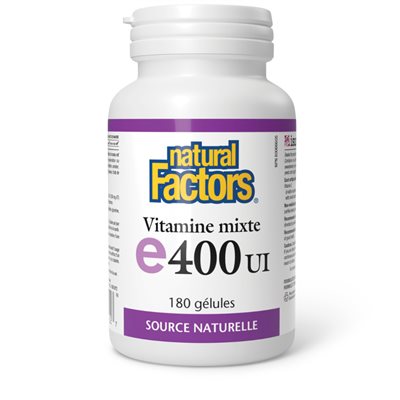 Natural Factors Mixed Vitamin E Natural Source 400 IU 180 Softgels