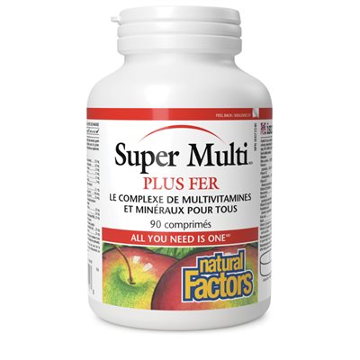 Natural Factors Super Multi Plus Iron 90 Tablets