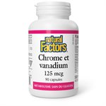 Natural Factors Chrome et vanadium  125 mcg  90 capsules