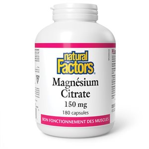 Natural Factors Magnésium Citrate 150 mg 180 capsules