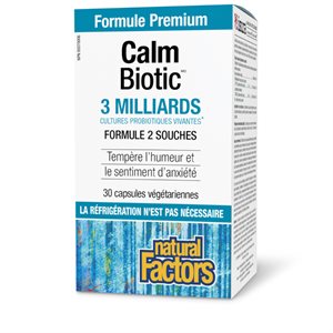 Natural Factors Calm Biotic 3 milliards cultures probiotiques vivantes 30 capsules végétariennes