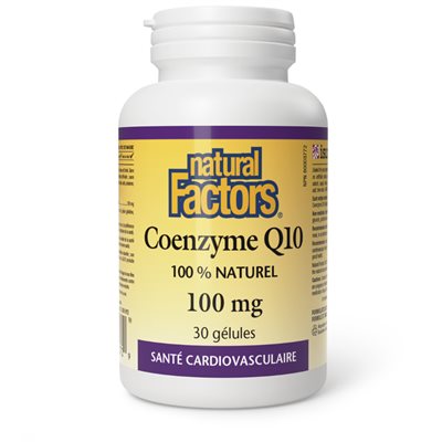 Natural Factors Coenzyme Q10 100% Natural 100 mg 30 Softgels