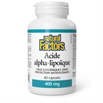 Natural Factors Acide alpha-lipoïque  400 mg  60 capsules