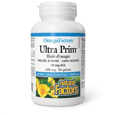 Natural Factors Ultra Prim Evening Primrose Oil 500 mg 90 Softgels