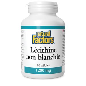 Natural Factors Lécithine non blanchie 1200 mg 90 gélules