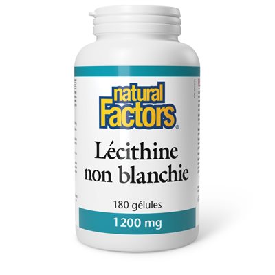 Natural Factors Unbleached Lecithin 1200 mg 180 Softgels