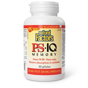 Natural Factors PS * IQ Memory PS 25 mg * Omega-3-6 350 mg 60 Softgels