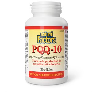 Natural Factors PQQ-10 PQQ 20 mg · Coenzyme Q10 200 mg 30 gélules