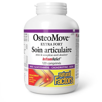 Natural Factors OsteoMove Extra fort Soin articulaire 120 comprimés