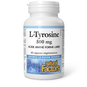 Natural Factors L-Tyrosine 500 mg 60 Vegetarian Capsules