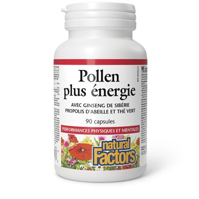 Natural Factors Pollen Plus Energy 90 Capsules