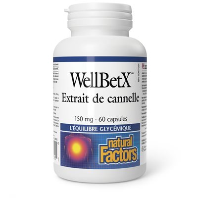 Natural Factors WellBetX Extrait de cannelle 150 mg 60 capsules