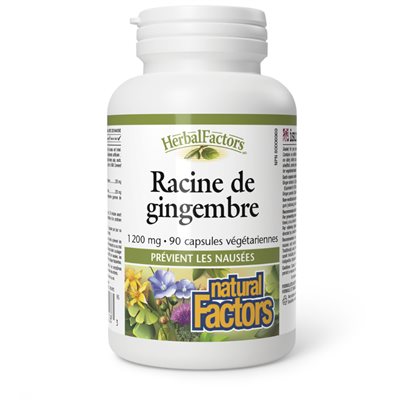 Natural Factors Racine de gingembre 1 200 mg 90 capsules végétariennes