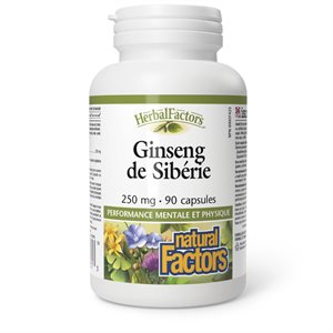 Natural Factors Ginseng de Sibérie 250 mg 90 capsules