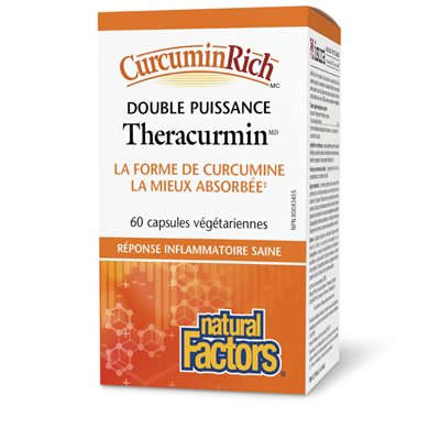 Natural Factors Theracurmin CurcuminRich Double Strength 60 mg 60 Vegetarian Capsules