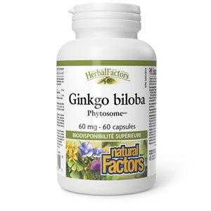 Natural Factors Ginkgo biloba Phytosome(MD) 60 mg 60 capsules