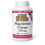 Natural Factors Magnésium Citrate  150 mg  210 capsules