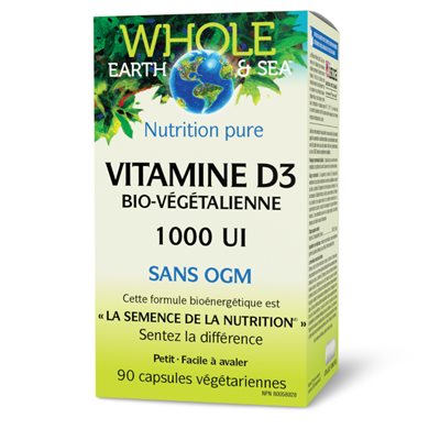 Whole Earth & Sea® Vitamine D3 bio-végétalienne 1 000 UI 90 capsules végétariennes